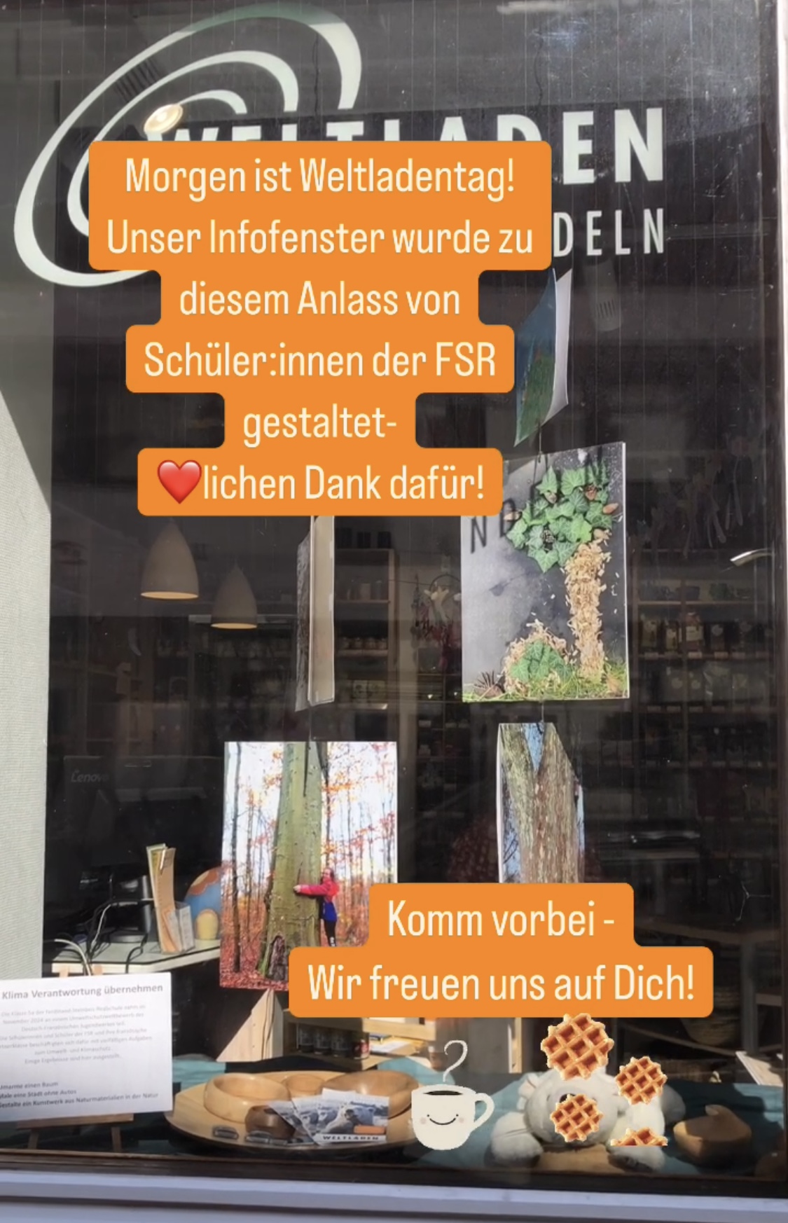 Infofenster zum Weltladentag
